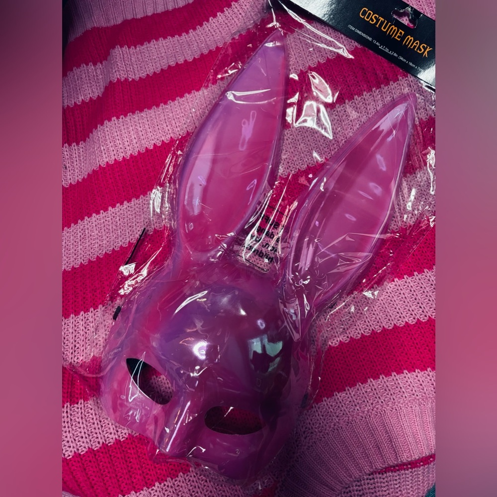 New in packaging Pink Bunny Mask